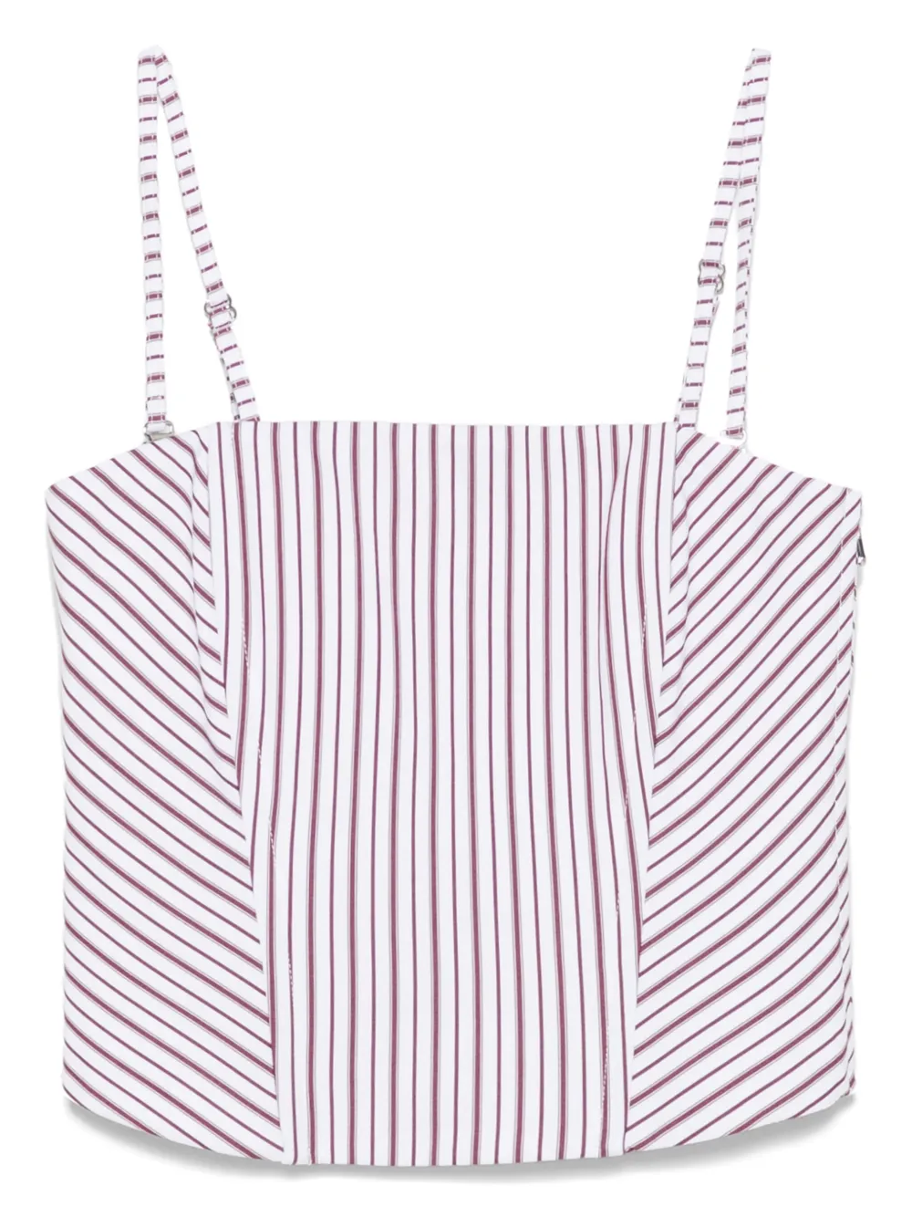 Shop Patrizia Pepe Striped Corset Top