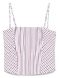 Patrizia Pepe striped corset top - White