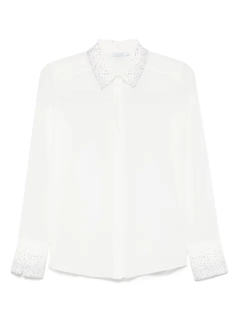 Patrizia Pepe crystal-embellished georgette shirt 