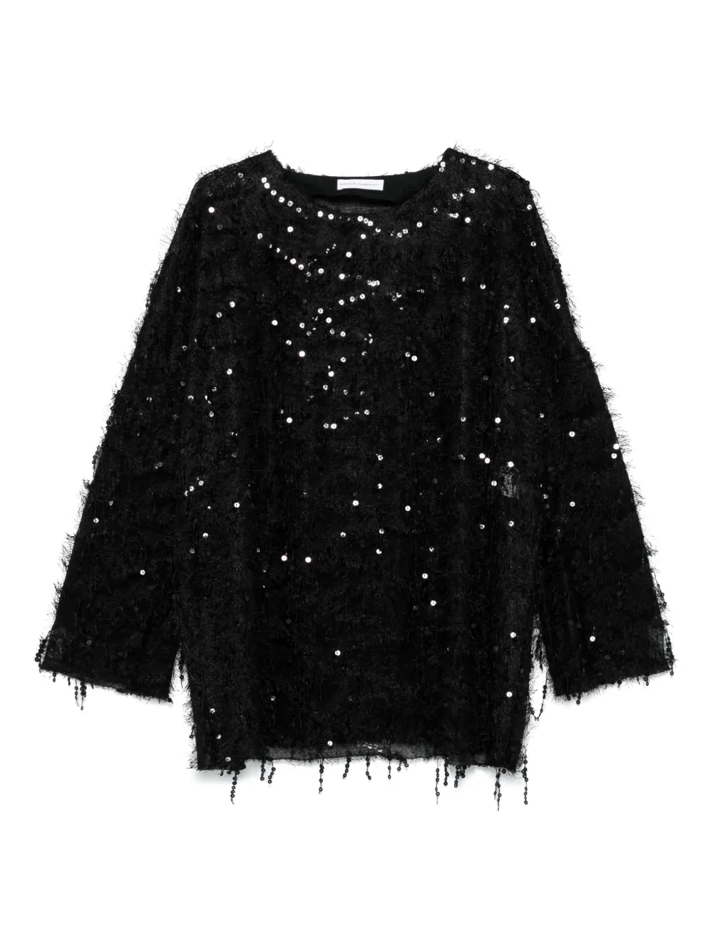 Niccolò Pasqualetti sequin-embellished top | Black | Image 1