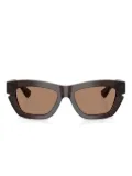 Burberry Eyewear geometric-frame sunglasses - Brown
