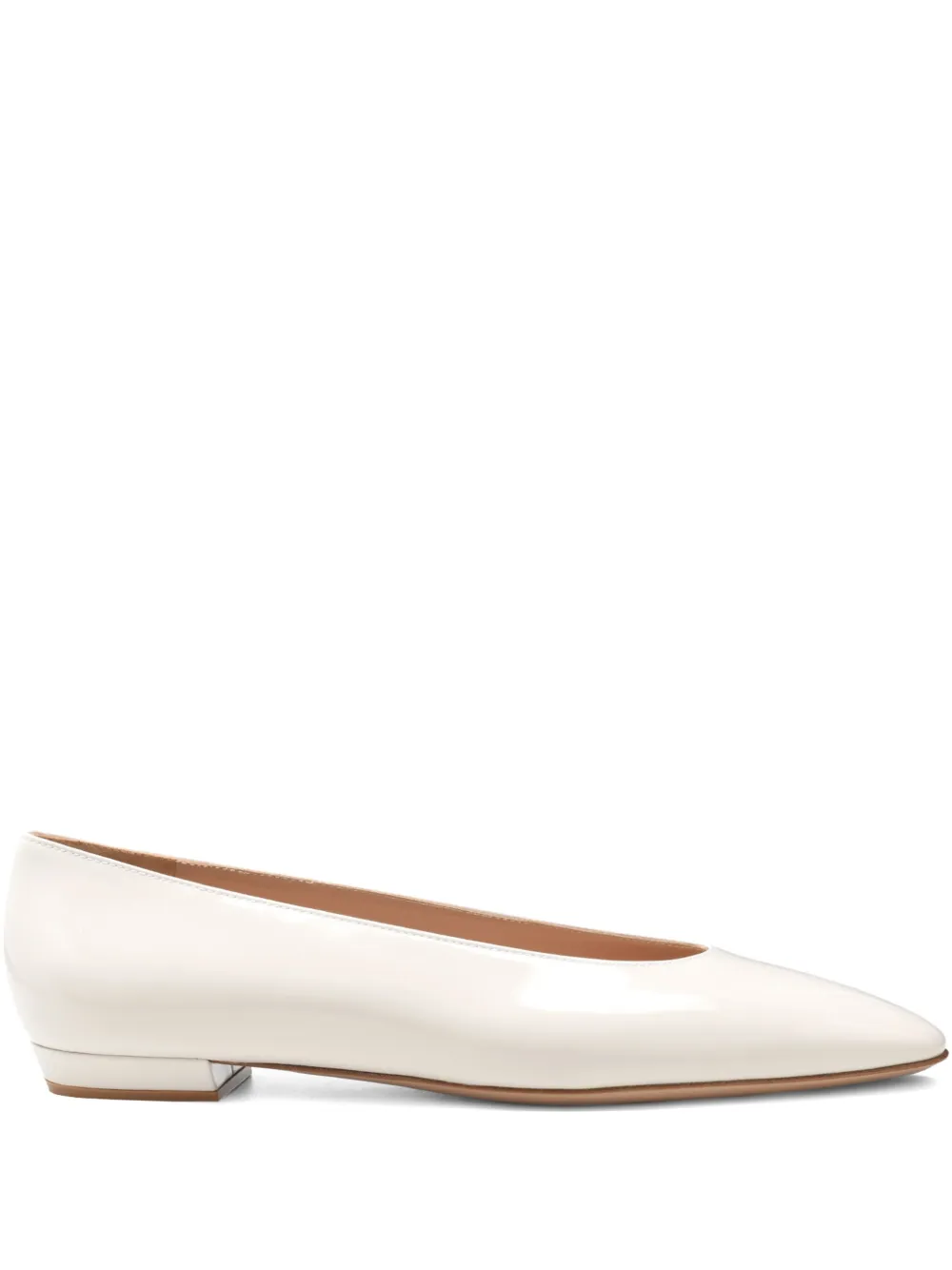 Gianvito Rossi leather ballerina shoes White