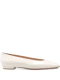 Gianvito Rossi leather ballerina shoes - White