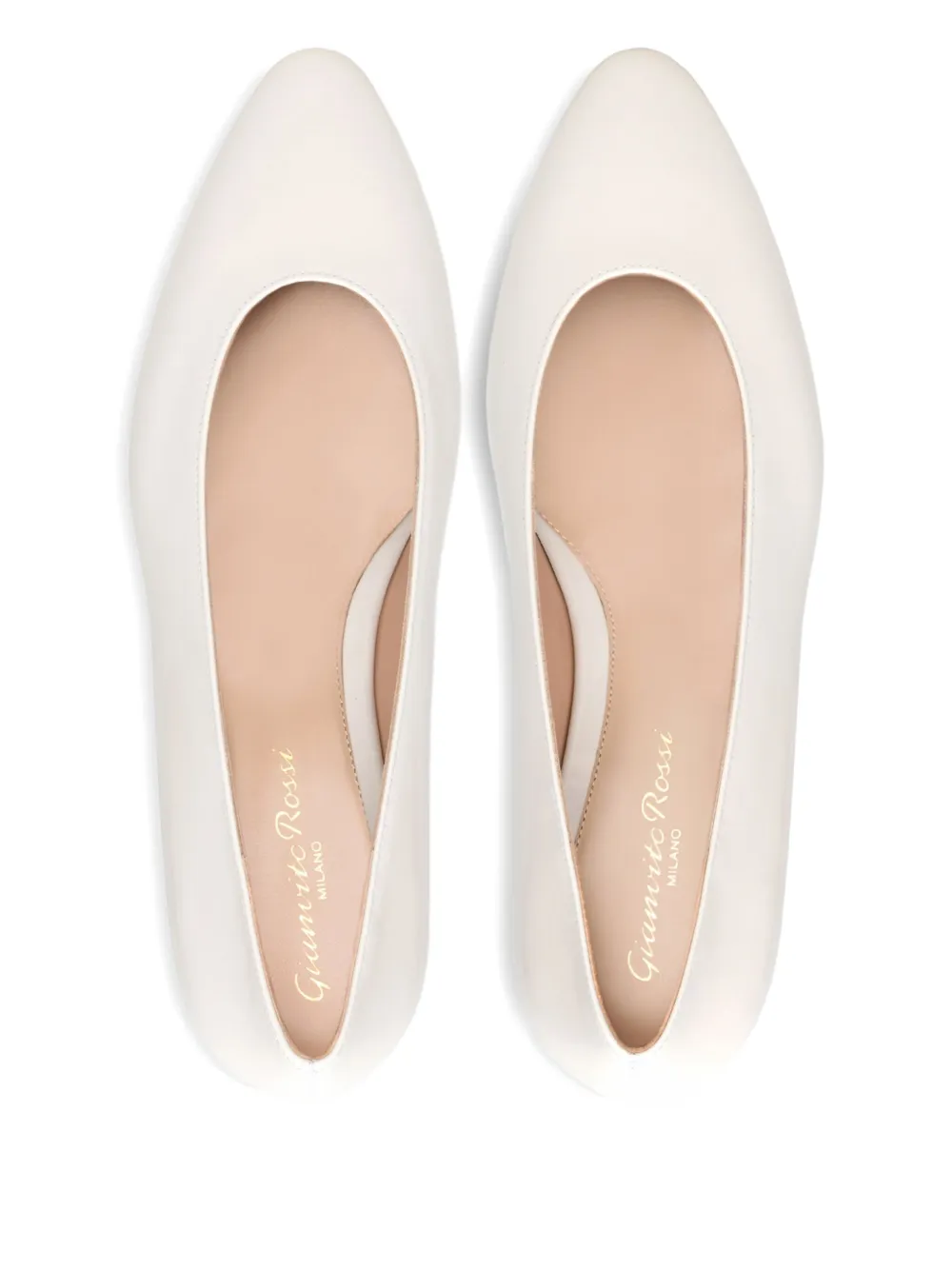 Gianvito Rossi leather ballerina shoes White