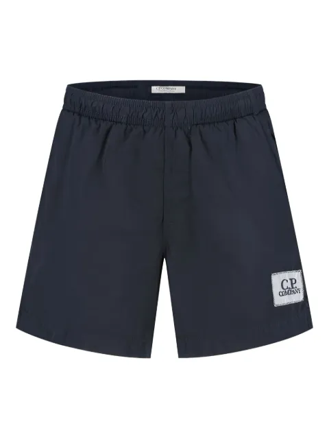 C.P. Company Kids shorts de playa con parche del logo