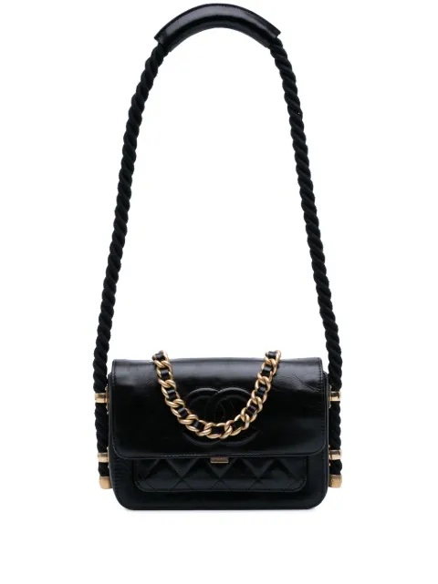 CHANEL Pre-Owned 2019 Crumpled Calfskin En Vogue Rope Flap satchel