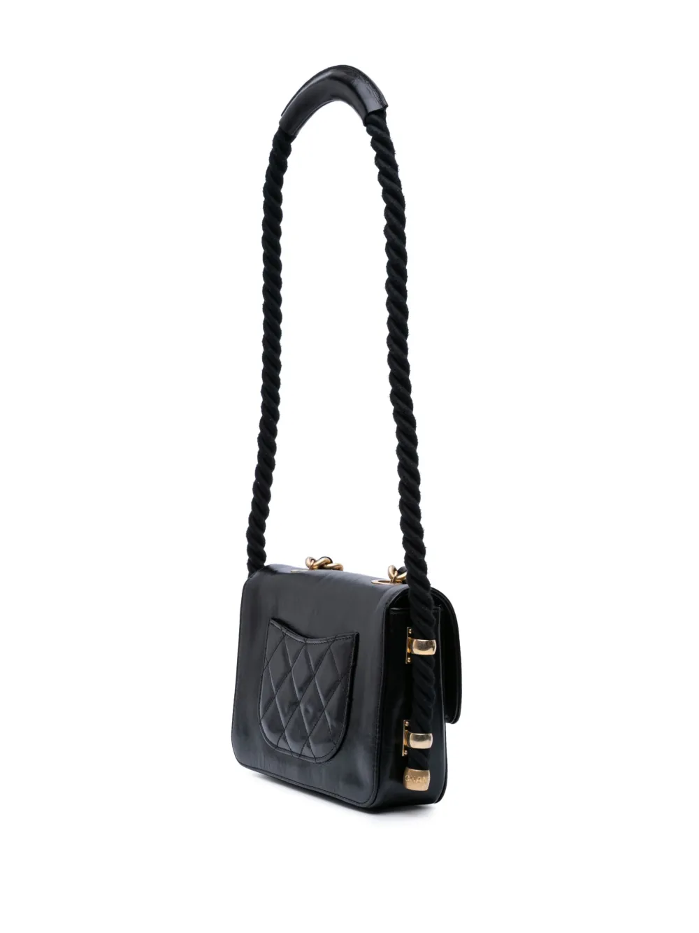 Pre-owned Chanel 2019 Crumpled Calfskin En Vogue Rope Flap Satchel