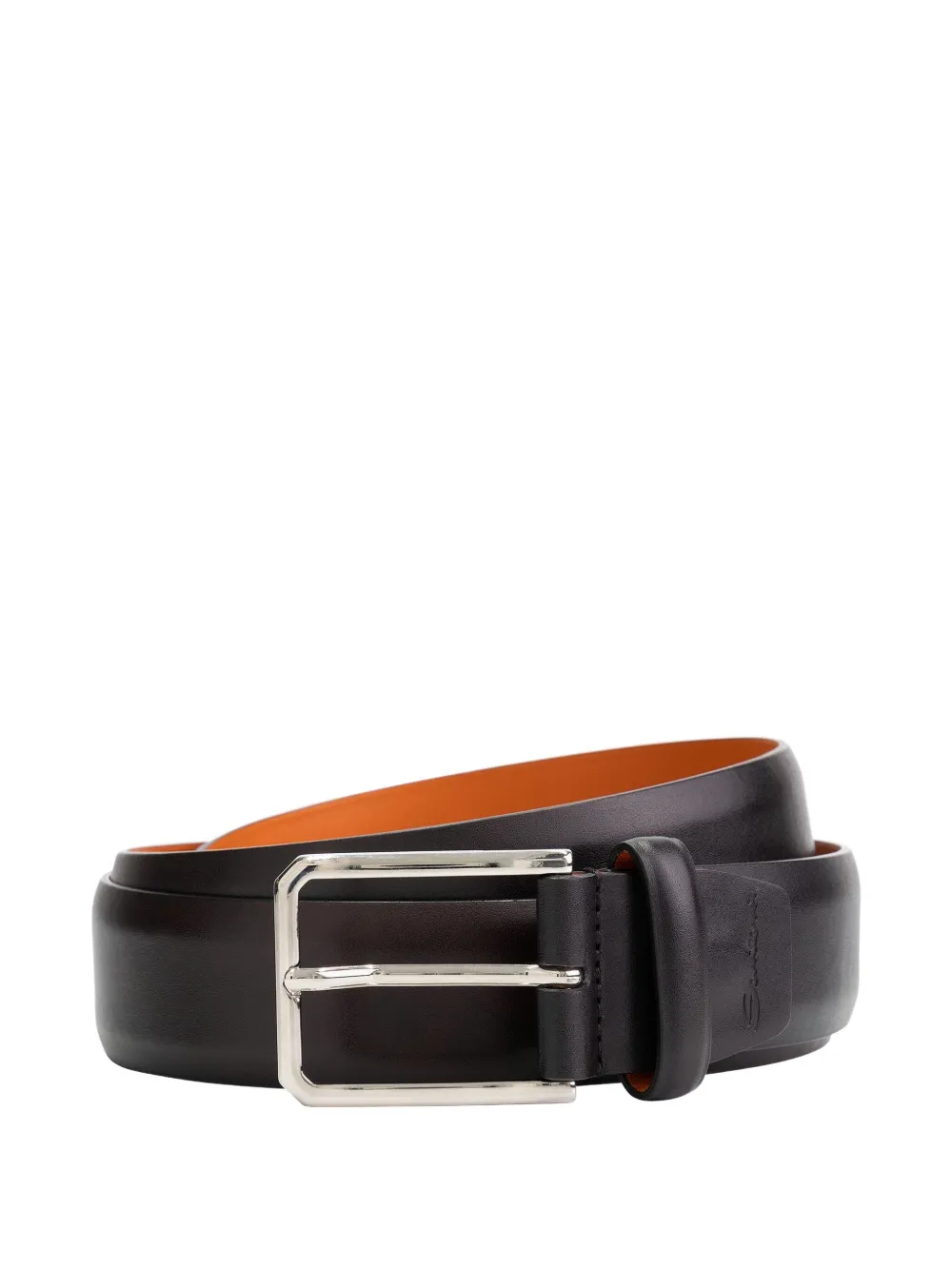 Santoni leather belt - Zwart