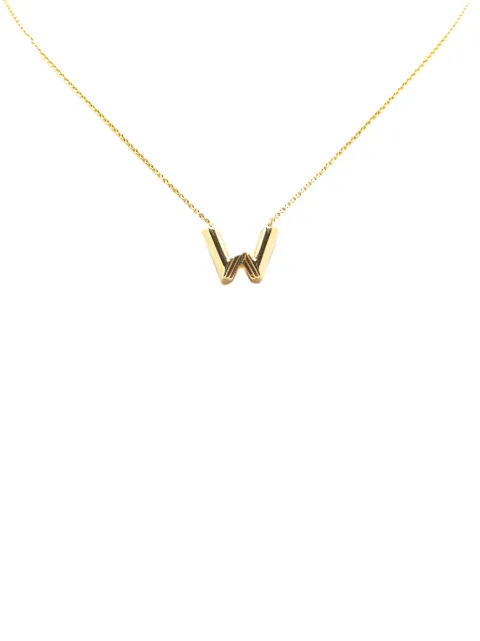 Louis Vuitton Pre-Owned 2015 Gold Plated LV and Me Letter W Pendant Necklace costume necklace