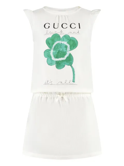 Gucci Kids Clover-print dress