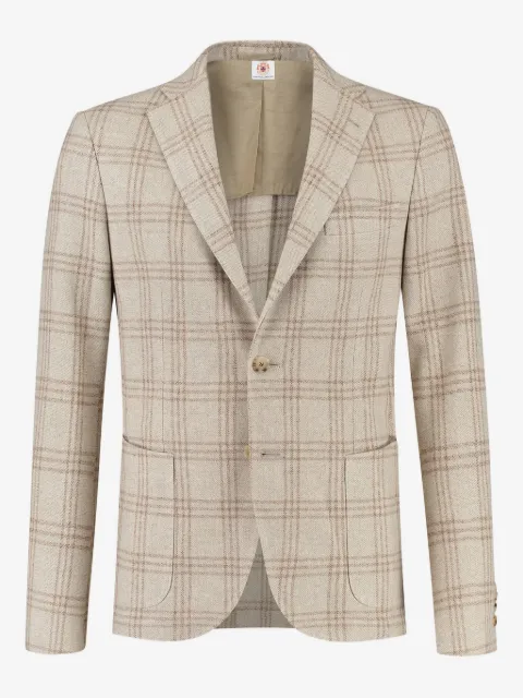 Luigi Borrelli checked single-breasted blazer