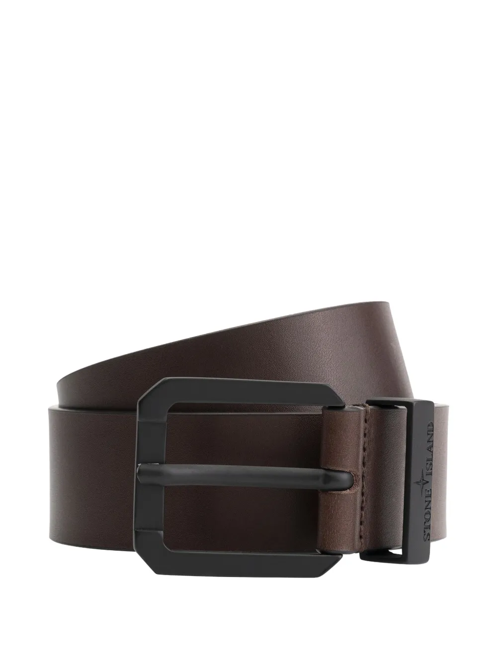 Stone Island Junior Leren riem Bruin