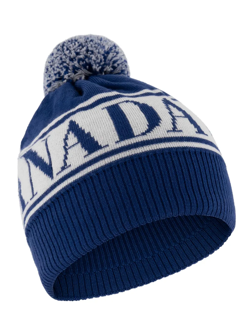 Canada Goose Kids logo intarsia-knit beanie - Blauw