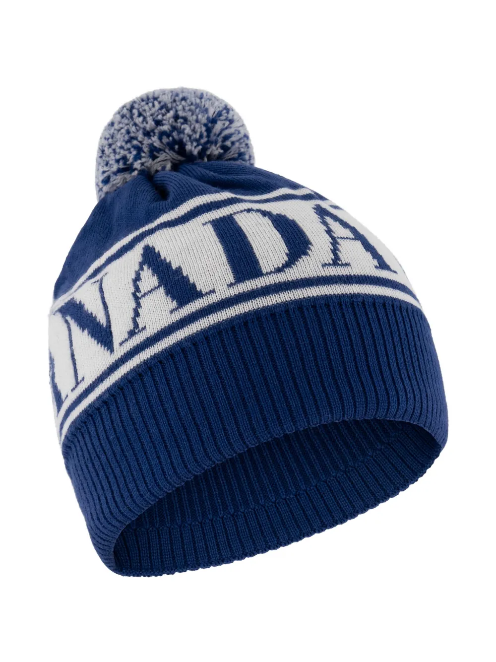 Canada Goose Kids logo intarsia-knit beanie Blauw