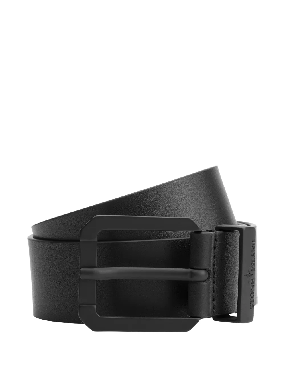 Stone Island Junior Leren riem Zwart