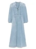 ZIMMERMANN V-neck denim dress - Blue