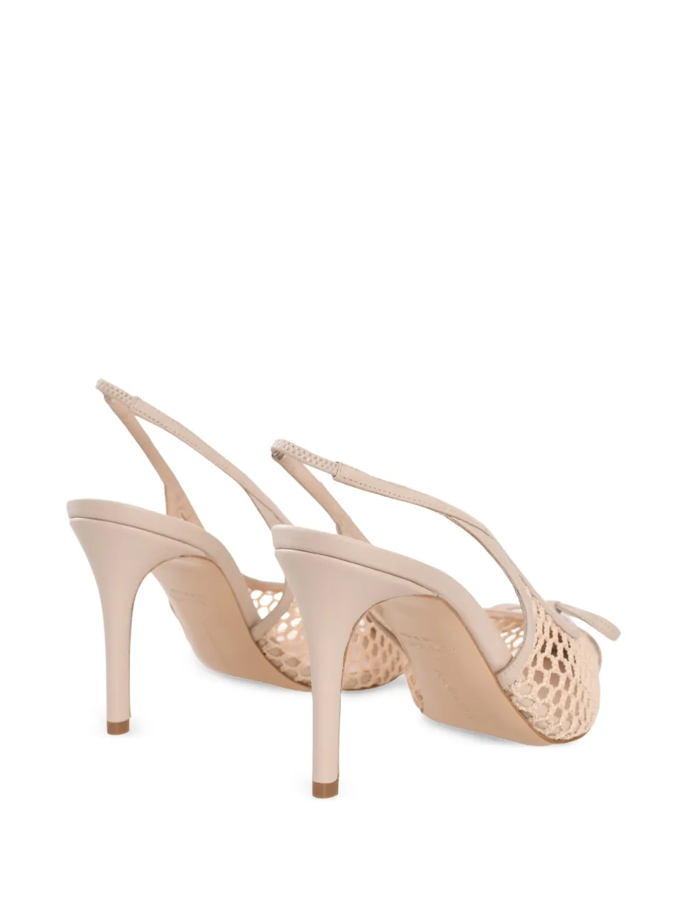 Andrea Wazen 85 mm pumps met strik Beige