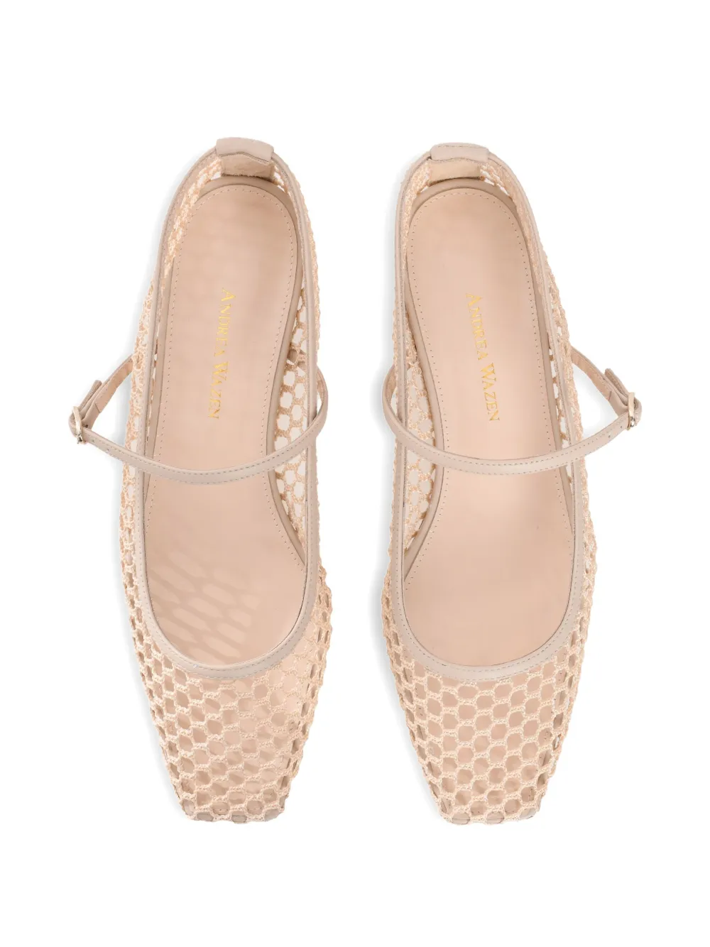 Andrea Wazen Ballerina's met bandje Beige