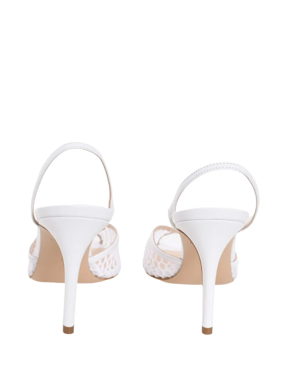 Andrea Wazen 85 mm Katy slingback pumps Wit