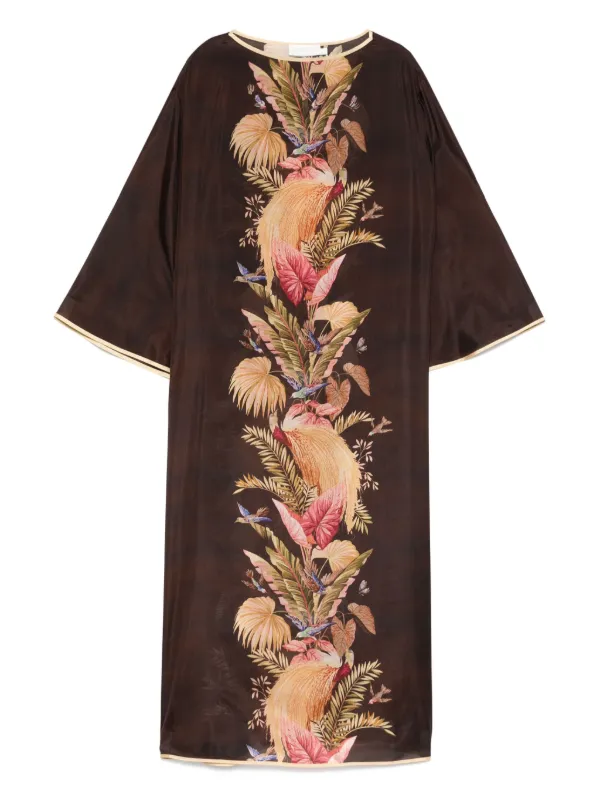 zimmermann ascension midi dress ZIMMERMANN Ascension Midi Dress | Brown