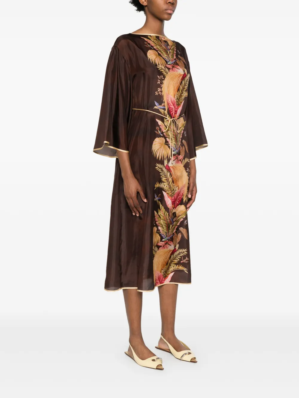 Zimmermann Ascension Tunic Printed Silk Midi Dress