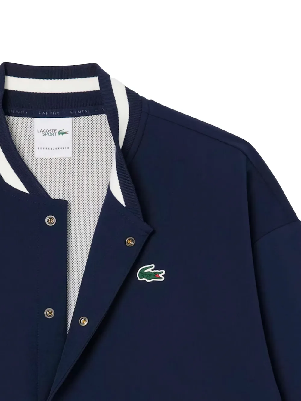 Lacoste Bomberjack met geborduurd logo Blauw
