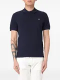 Add logo-patch polo shirt - Blue