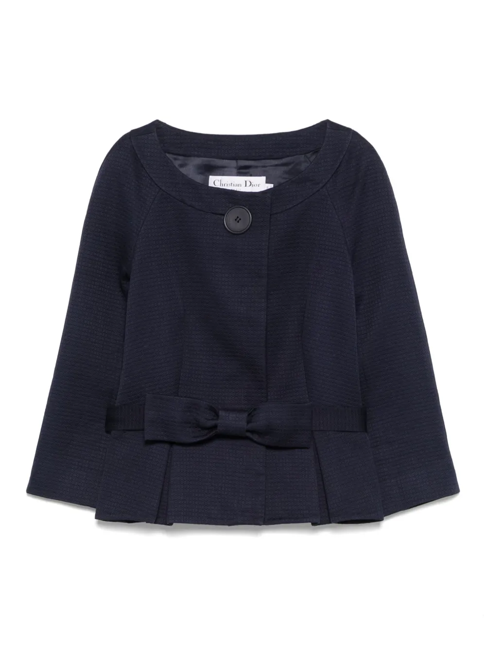 Christian Dior Pre-Owned 2010 belted jacket - ブルー Christian Dior Pre-Owned 2010 belted jacket - ブルー