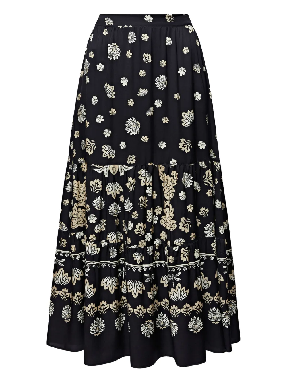 floral-print A-line skirt