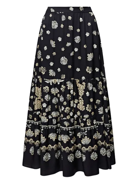 ELENA MIRO` floral-print A-line skirt