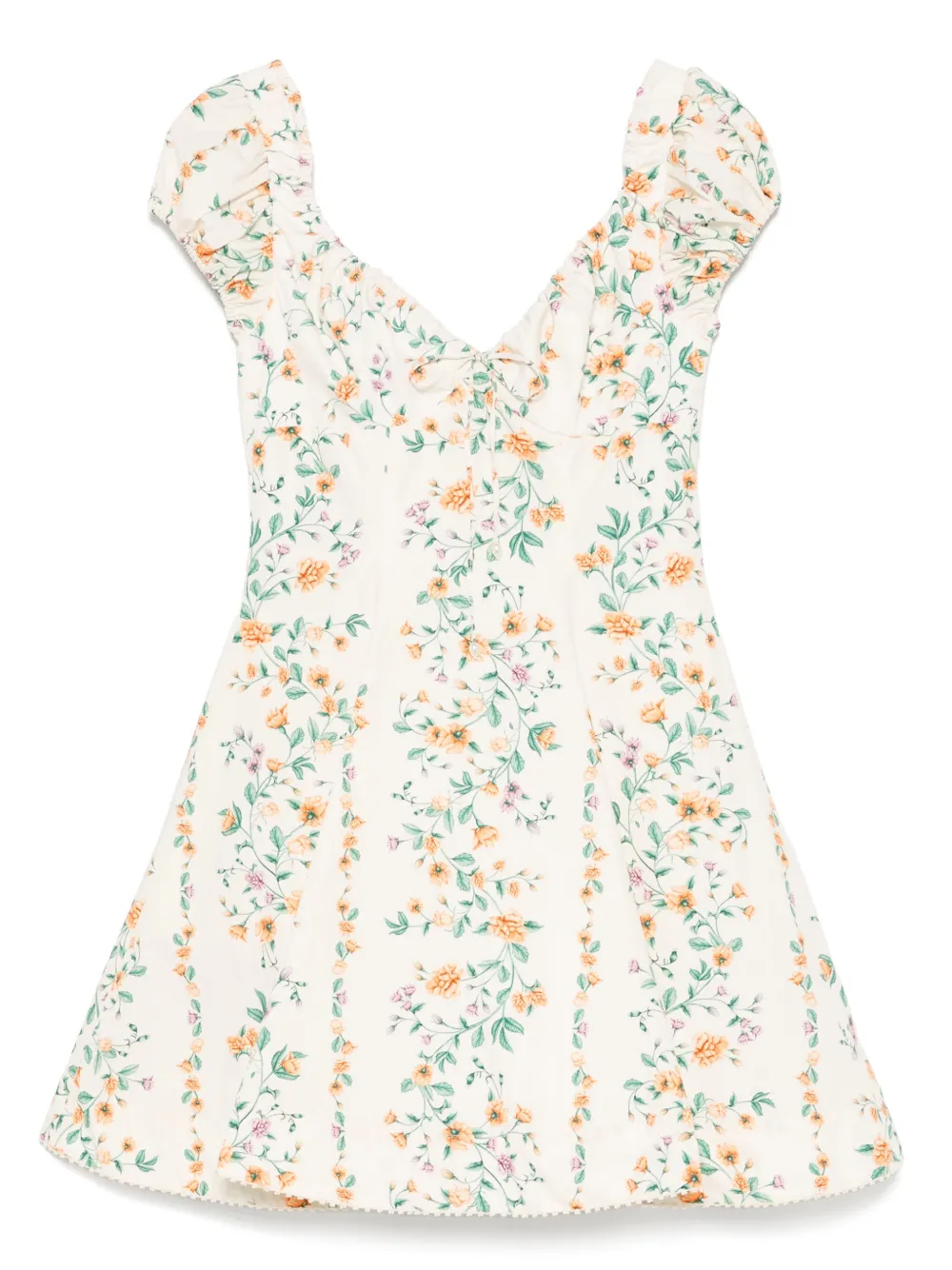 Shop Agua By Agua Bendita Floral-print Cotton Dress