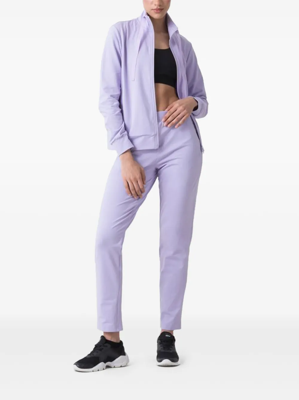 DIMENSIONE DANZA drawstring zip-up sweatshirt Wit