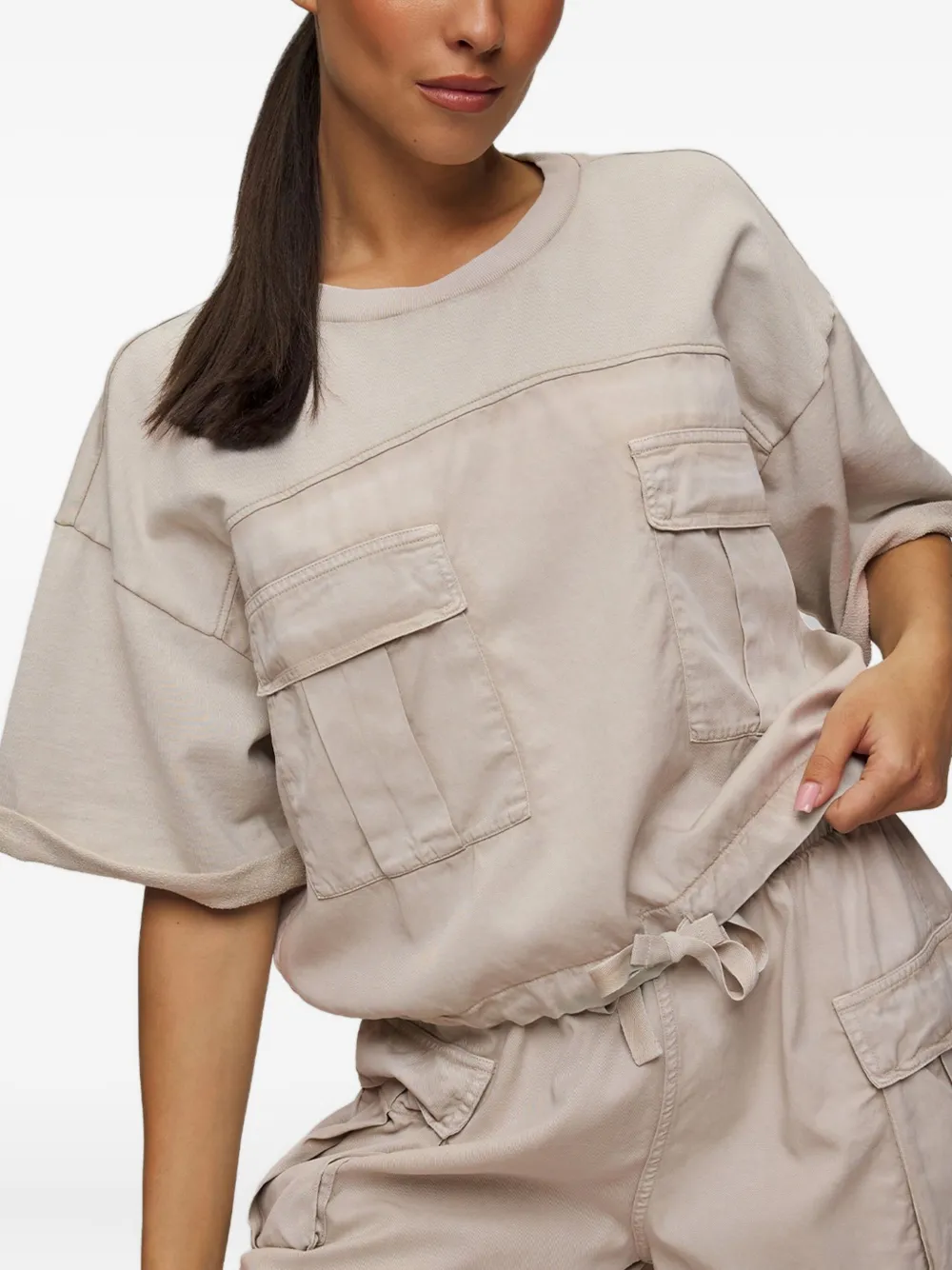 DEHA pocket-detail T-shirt - ニュートラル DEHA pocket-detail T-shirt - ニュートラル