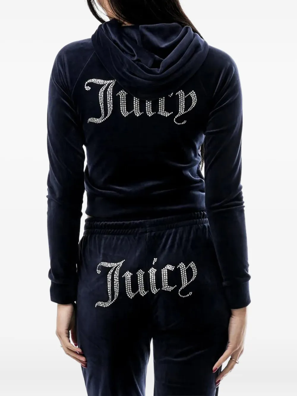 Juicy Couture embellished velour tracksuit - Blauw