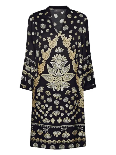 ELENA MIRO` paisley-print V-neck mini dress