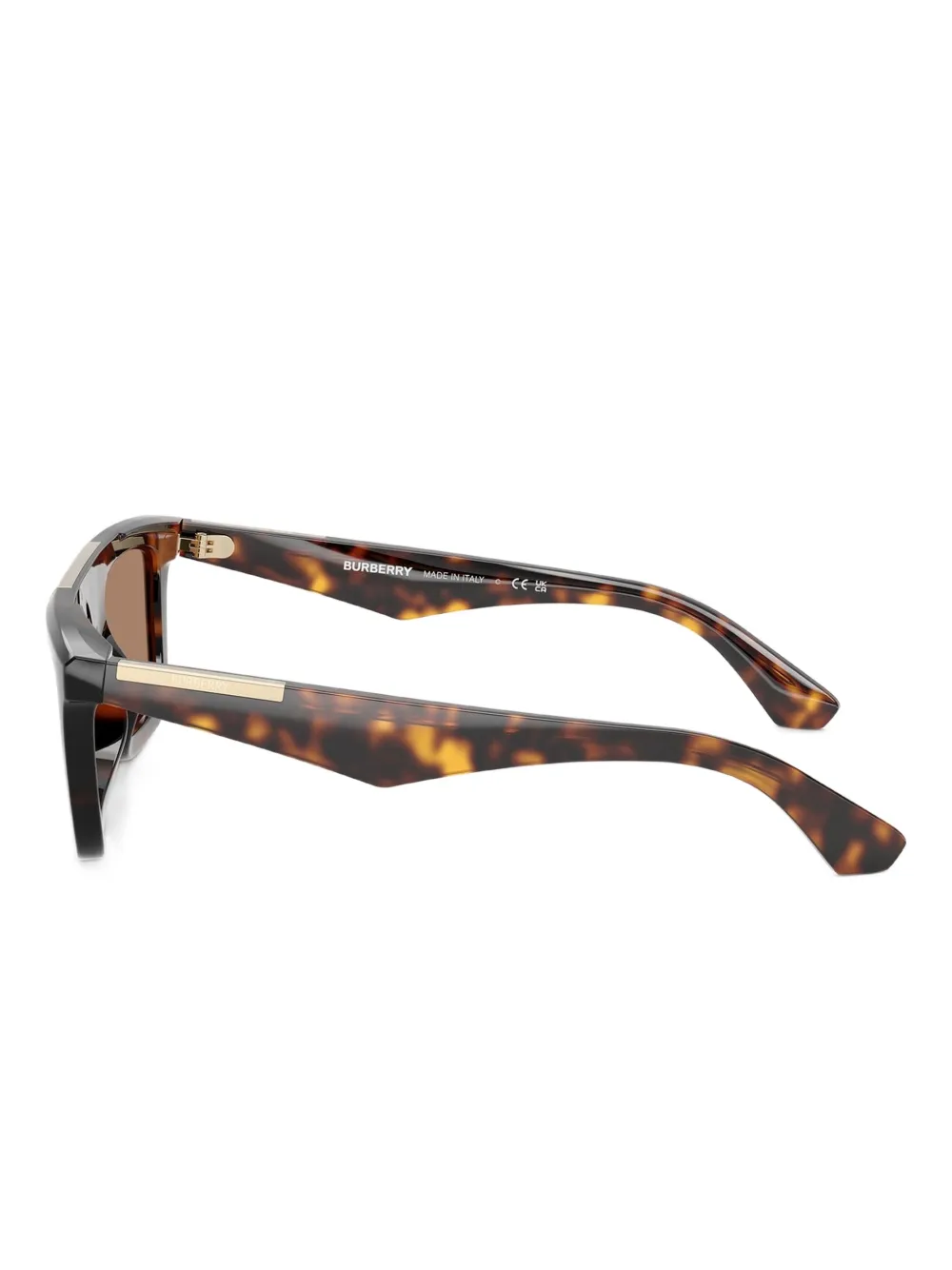 Burberry Eyewear Zonnebril met gouden detail en Havana patroon Bruin