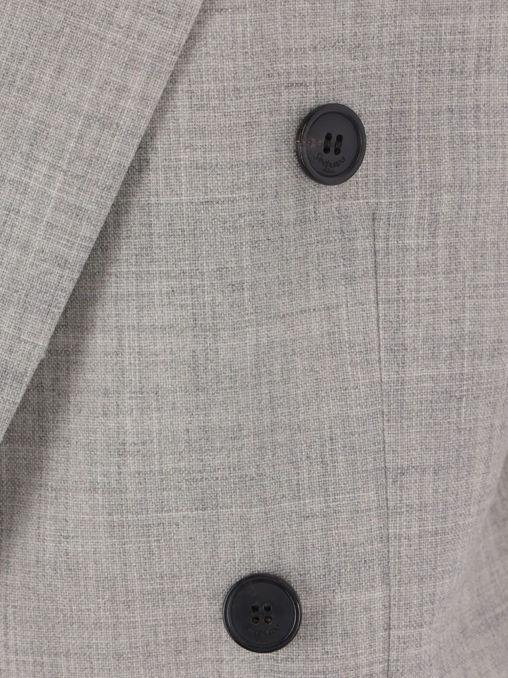 Saint Laurent Blazer van wol-zijde Grijs