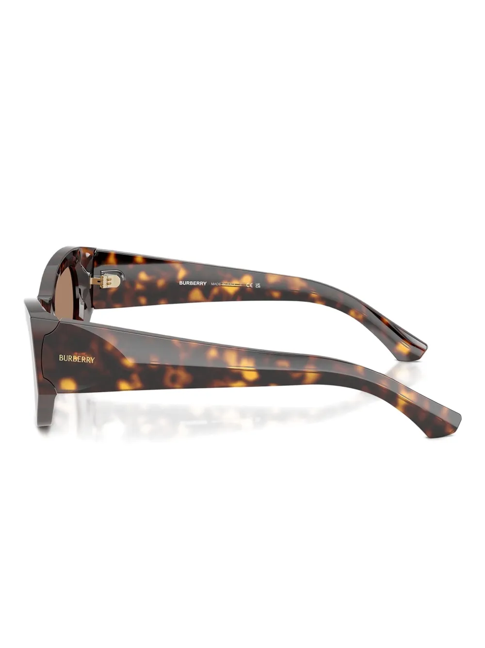 Burberry Eyewear Zonnebril met schildpadschild-design en geometrisch montuur Bruin