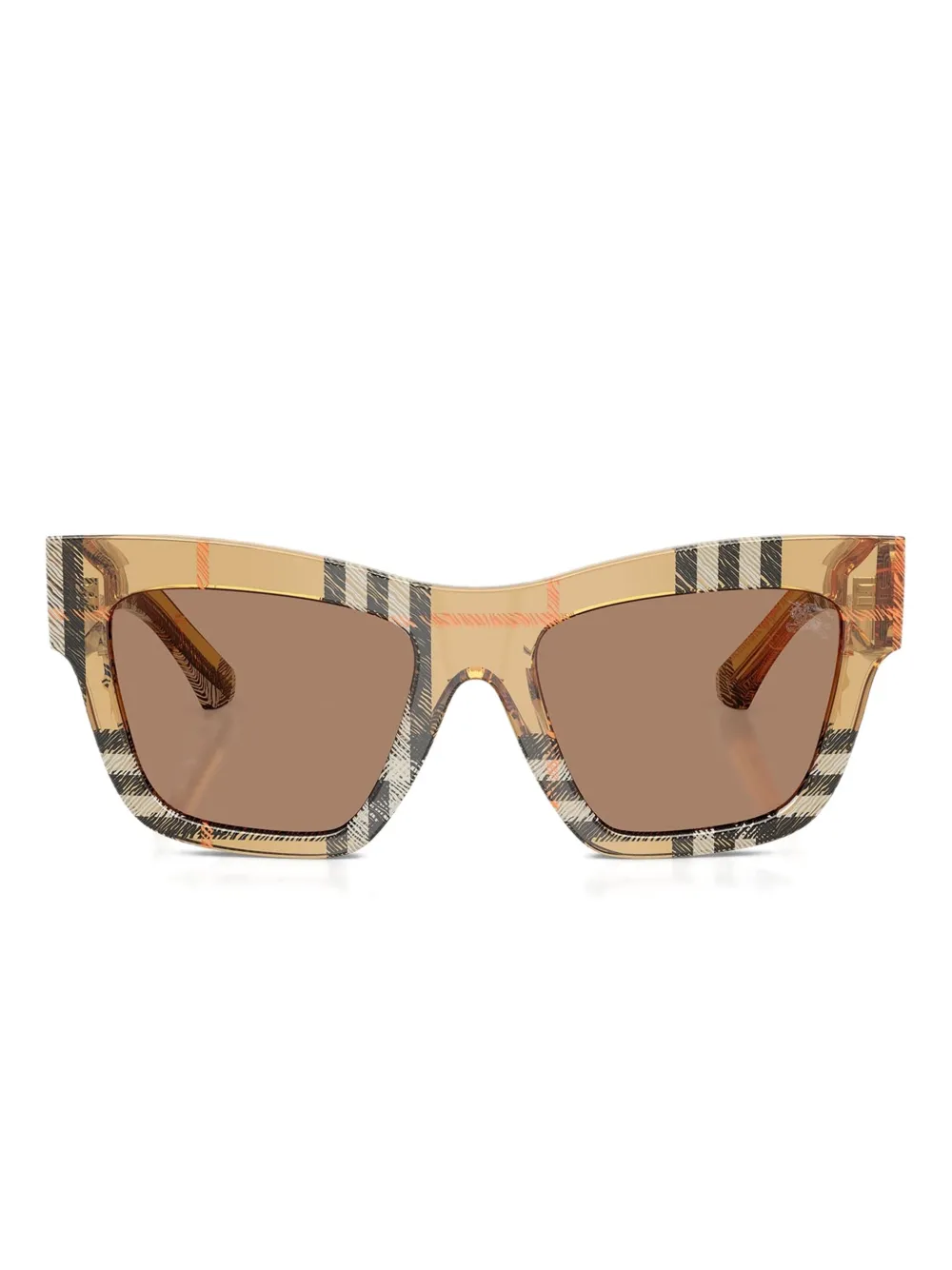 Burberry Eyewear check-pattern geometric sunglasses Bruin