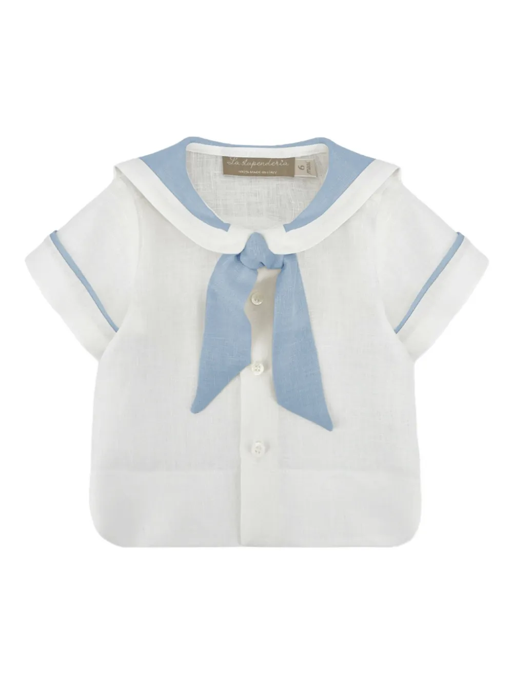 La Stupenderia Katoenen top en shorts Blauw