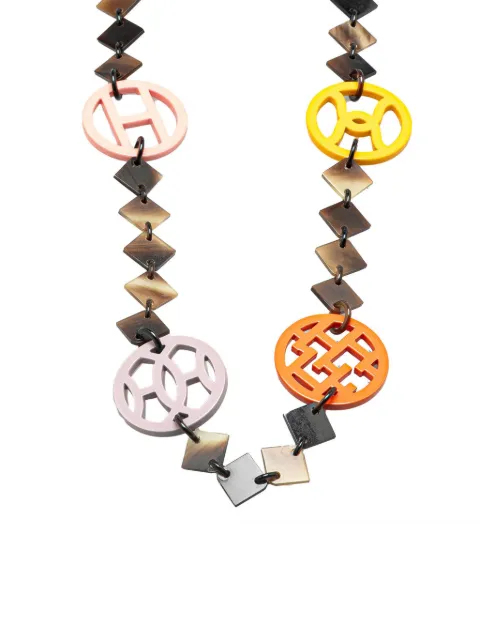 Hermès Pre-Owned collar Lena de cuerno de búfalo y laca 2000-2015
