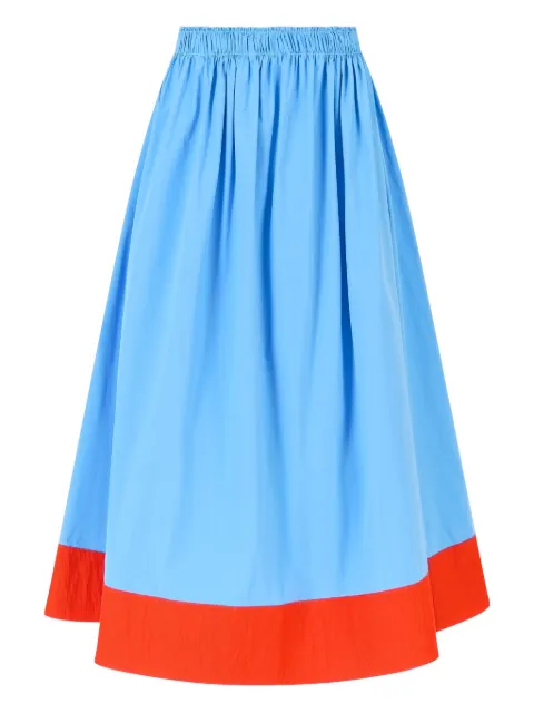 Rosie Assoulin Shirred Poplin midi skirt 