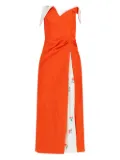 Rosie Assoulin crinkle twill maxi dress - Orange