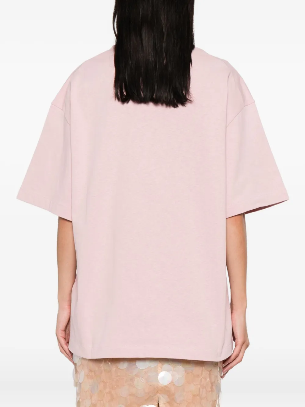 Jil Sander T-shirt met logoprint Roze