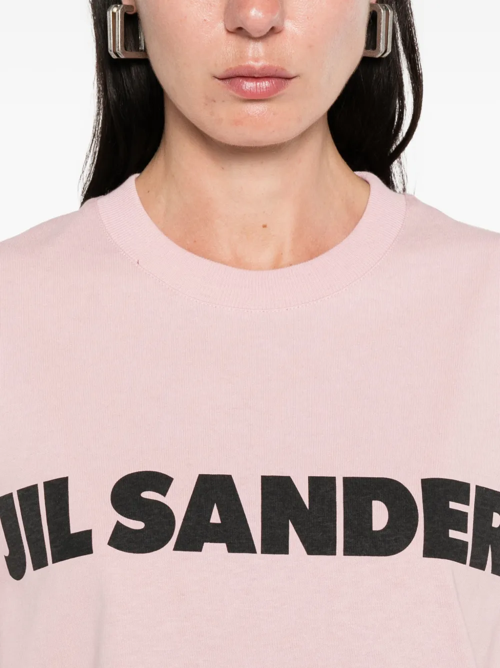 Jil Sander T-shirt met logoprint Roze