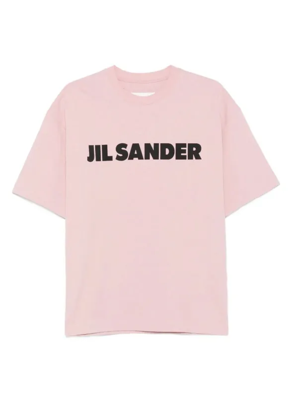 Jil Sander logo-print T-shirt | Pink | FARFETCH JO