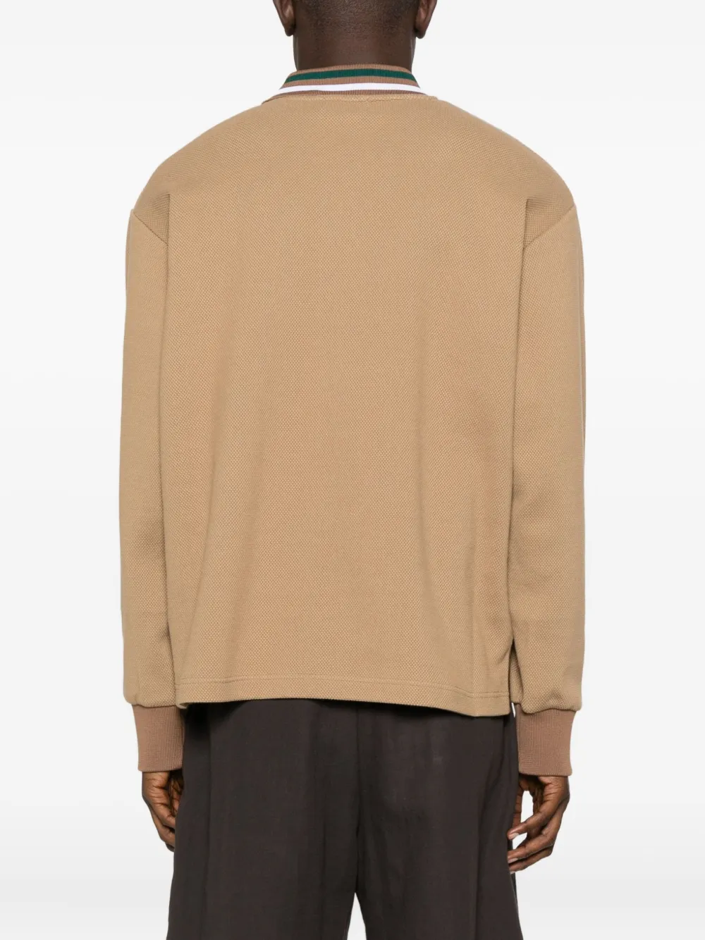 Kolor Poloshirt met geborduurd logo Beige