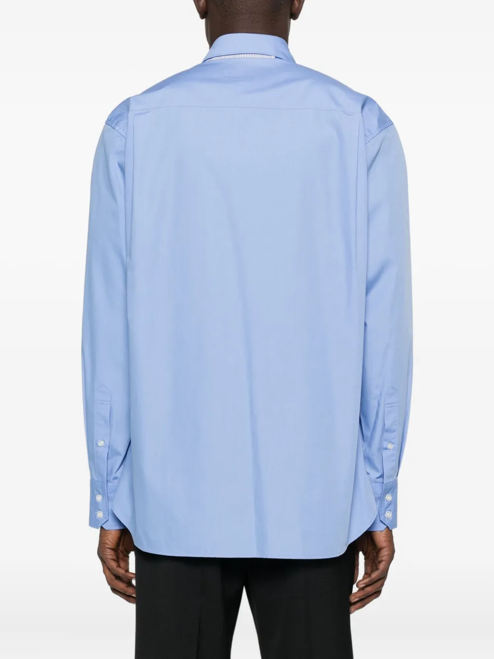 Kolor Button-down popeline overhemd Blauw