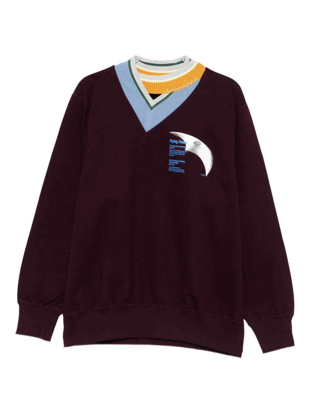 Kolor Mock-neck Graphi-print Sweater In Brown