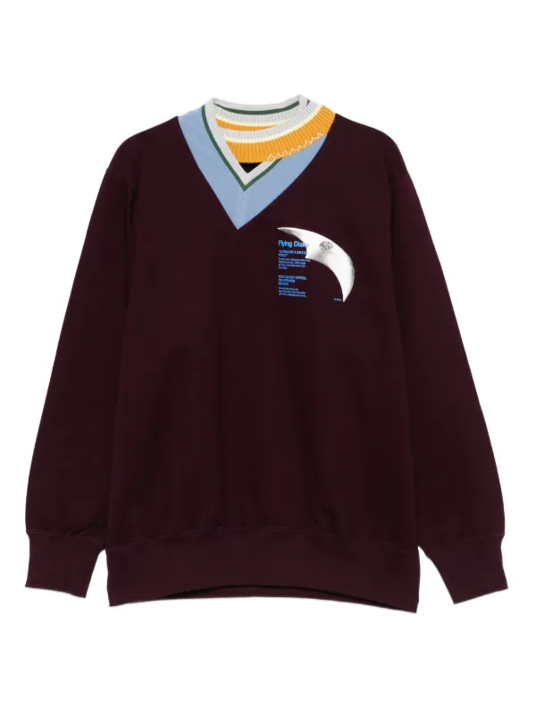 Kolor グラフィック モックネック セーター | レッド | FARFETCH JP